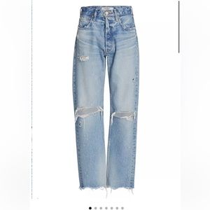 MOUSSY VINTAGE Odessa Distressed Wide Leg Jeans